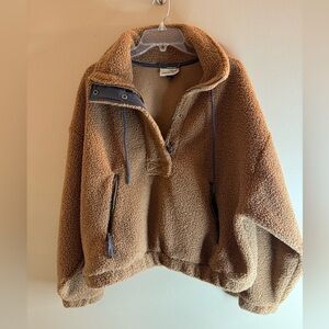 Universal Thread Brown Large 3/4 zip up hoodie